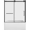 image:imageKingston KVTAM6032L22D1 Alcove LeftHand Drain Tub WhitePolished ChromeWhiteMatte Black