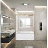 image:imageKingston KVTAM6032R22D1 Alcove RightHand Drain Tub WhitePolished ChromeWhiteBrushed Brass