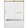 image:imageKingston KVTAM6032R22D1 Alcove RightHand Drain Tub WhitePolished ChromeWhiteBrushed Brass