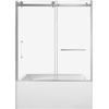 image:imageKingston KVTAM6032R22D1 Alcove RightHand Drain Tub WhitePolished ChromeWhiteBrushed Nickel