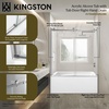 image:imageKingston KVTAM6032R22D1 Alcove RightHand Drain Tub WhitePolished ChromeWhiteMatte Black