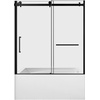 image:imageKingston KVTAM6032R22D1 Alcove RightHand Drain Tub WhitePolished ChromeWhiteMatte Black