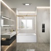 image:imageKingston KVTAP6031L22T7 Alcove LeftHand Drain Tub WhiteBrushed BrassWhiteBrushed Brass