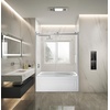 image:imageKingston KVTAP6031L22T7 Alcove LeftHand Drain Tub WhiteBrushed BrassWhiteBrushed Nickel
