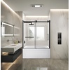 image:imageKingston KVTAP6031L22T7 Alcove LeftHand Drain Tub WhiteBrushed BrassWhiteMatte Black