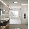 image:imageKingston KVTAP6031L22T7 Alcove LeftHand Drain Tub WhiteBrushed BrassWhitePolished Chrome