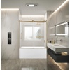 image:imageKingston KVTAP603216R7 Alcove RightHand Drain Tub WhiteBrushed BrassWhiteBrushed Brass