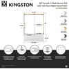 image:imageKingston KVTAP603216R7 Alcove RightHand Drain Tub WhiteBrushed BrassWhiteBrushed Nickel