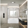 image:imageKingston KVTAP603216R7 Alcove RightHand Drain Tub WhiteBrushed BrassWhitePolished Chrome