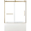 image:imageKingston KVTAP603222L7 Alcove LeftHand Drain Tub WhiteBrushed BrassWhiteBrushed Brass