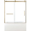 image:imageKingston KVTAP603222L7 Alcove LeftHand Drain Tub WhiteBrushed BrassWhiteBrushed Brass