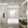 image:imageKingston KVTAP603222L7 Alcove LeftHand Drain Tub WhiteBrushed BrassWhiteBrushed Brass
