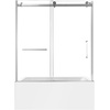 image:imageKingston KVTAP603222L7 Alcove LeftHand Drain Tub WhiteBrushed BrassWhiteBrushed Nickel