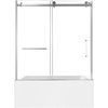 image:imageKingston KVTAP603222L7 Alcove LeftHand Drain Tub WhiteBrushed BrassWhiteBrushed Nickel