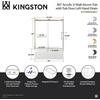 image:imageKingston KVTAP603222L7 Alcove LeftHand Drain Tub WhiteBrushed BrassWhiteBrushed Nickel