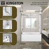 image:imageKingston KVTAP603222L7 Alcove LeftHand Drain Tub WhiteBrushed BrassWhiteMatte Black