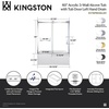 image:imageKingston KVTAP603222L7 Alcove LeftHand Drain Tub WhiteBrushed BrassWhiteMatte Black