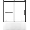 image:imageKingston KVTAP603222L7 Alcove LeftHand Drain Tub WhiteBrushed BrassWhiteMatte Black