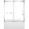 image:imageKingston KVTAP603222L7 Alcove LeftHand Drain Tub WhiteBrushed BrassWhitePolished Chrome