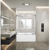 image:imageKingston KVTAP603222L7 Alcove LeftHand Drain Tub WhiteBrushed BrassWhitePolished Chrome