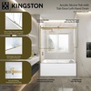 image:imageKingston KVTAP603222L7 Alcove LeftHand Drain Tub WhiteBrushed BrassWhitePolished Chrome