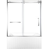 image:imageKingston KVTAP603222L7 Alcove LeftHand Drain Tub WhiteBrushed BrassWhitePolished Chrome