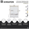 image:imageKingston KVTAP603222L7 Alcove LeftHand Drain Tub WhiteBrushed BrassWhitePolished Chrome