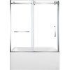 image:imageKingston KVTAP603222L7 Alcove LeftHand Drain Tub WhiteBrushed BrassWhitePolished Chrome