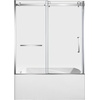 image:imageKingston KVTAP603222L7 Alcove LeftHand Drain Tub WhiteBrushed BrassWhitePolished Chrome