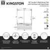 image:imageKingston KVTAP6032L22C0 Alcove LeftHand Drain Tub WhiteMatte BlackWhiteBrushed Nickel
