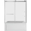 image:imageKingston KVTAM6032L22D1 Alcove LeftHand Drain Tub WhitePolished ChromeWhiteBrushed Nickel