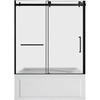 image:imageKingston KVTAM6032L22D1 Alcove LeftHand Drain Tub WhitePolished ChromeWhiteMatte Black