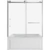 image:imageKingston KVTAM6032R22D1 Alcove RightHand Drain Tub WhitePolished ChromeWhiteBrushed Nickel