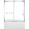image:imageKingston KVTAP6031L22T7 Alcove LeftHand Drain Tub WhiteBrushed BrassWhitePolished Chrome