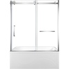 image:imageKingston KVTAP603216R7 Alcove RightHand Drain Tub WhiteBrushed BrassWhitePolished Chrome