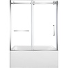 image:imageKingston KVTAP603222L7 Alcove LeftHand Drain Tub WhiteBrushed BrassWhitePolished Chrome