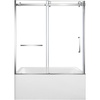 image:imageKingston KVTAP6032L22C0 Alcove LeftHand Drain Tub WhiteMatte BlackWhitePolished Chrome