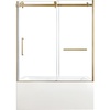 image:imageKingston KVTAP6032R22C8 Alcove RightHand Drain Tub WhiteBrushed NickelWhiteBrushed Brass