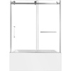 image:imageKingston KVTAP6032R22C8 Alcove RightHand Drain Tub WhiteBrushed NickelWhiteBrushed Nickel