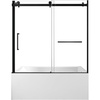 image:imageKingston KVTAP6032R22C8 Alcove RightHand Drain Tub WhiteBrushed NickelWhiteMatte Black