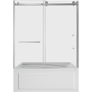 image:imageKingston KVTAM6032L22D1 Alcove LeftHand Drain Tub WhitePolished ChromeWhiteBrushed Nickel