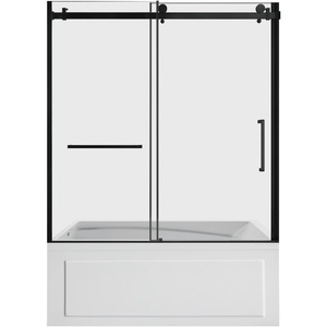 image:imageKingston KVTAM6032L22D1 Alcove LeftHand Drain Tub WhitePolished ChromeWhiteMatte Black