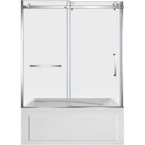 image:imageKingston KVTAM6032L22D1 Alcove LeftHand Drain Tub WhitePolished ChromeWhitePolished Chrome