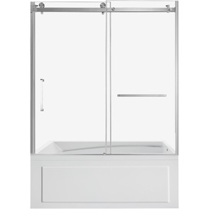 image:imageKingston KVTAM6032R22D1 Alcove RightHand Drain Tub WhitePolished ChromeWhiteBrushed Nickel