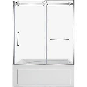 image:imageKingston KVTAM6032R22D1 Alcove RightHand Drain Tub WhitePolished ChromeWhitePolished Chrome