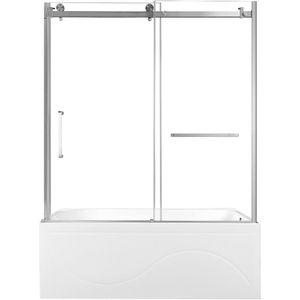 image:imageKingston KVTAP603216R7 Alcove RightHand Drain Tub WhiteBrushed BrassWhiteBrushed Nickel