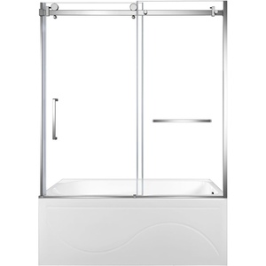 image:imageKingston KVTAP603216R7 Alcove RightHand Drain Tub WhiteBrushed BrassWhitePolished Chrome