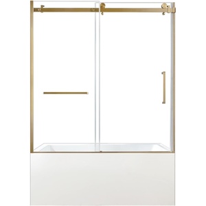 image:imageKingston KVTAP603222L7 Alcove LeftHand Drain Tub WhiteBrushed BrassWhiteBrushed Brass