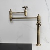 image:imageKingston KS3703RKZ Deck Mount Pot Filler Faucet Antique BrassAntique Brass