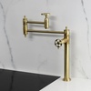 image:imageKingston KS3703RKZ Deck Mount Pot Filler Faucet Antique BrassBrushed Brass